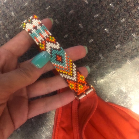 PilyQ Beaded Bikini Bottom Size Large - Picture 4 of 5